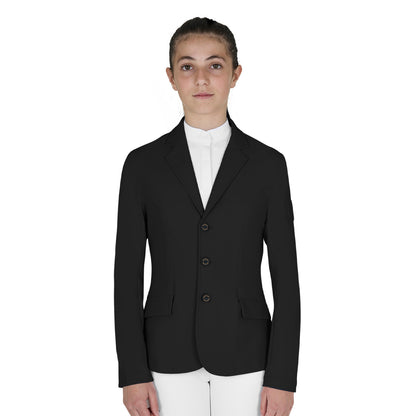 Equestro Kids' slim fit three button competition jacket