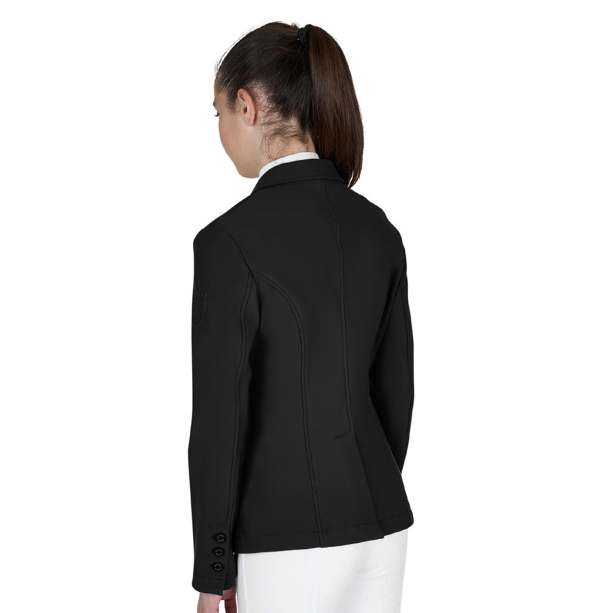 Equestro Kids' slim fit three button competition jacket