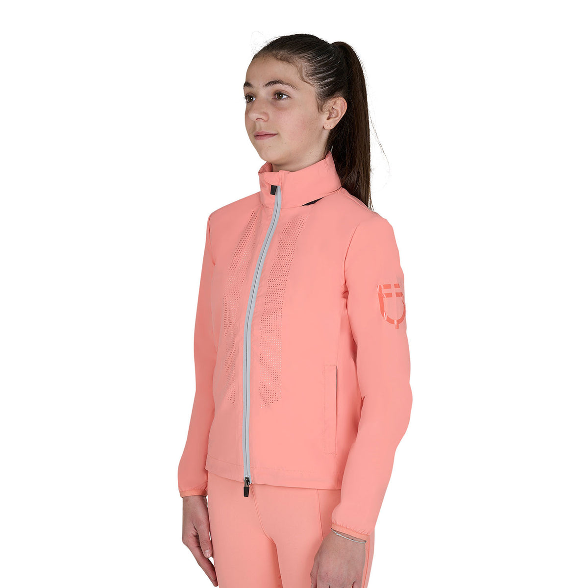 Equestro Kids' unisex softshell jacket with back logo