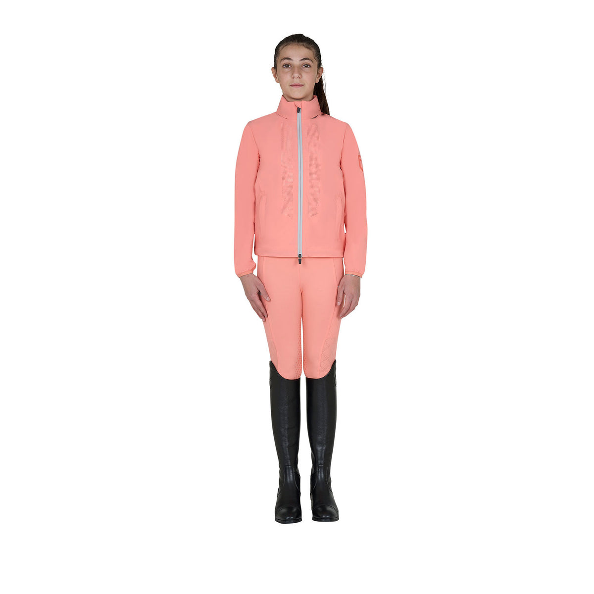 Equestro Kids' unisex softshell jacket with back logo