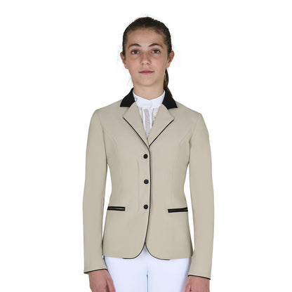 Equestro Kids' unisex competition jacket with zip and buttons