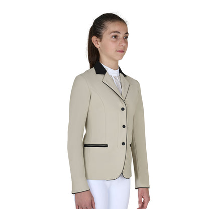 Equestro Kids' unisex competition jacket with zip and buttons
