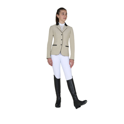 Equestro Kids' unisex competition jacket with zip and buttons