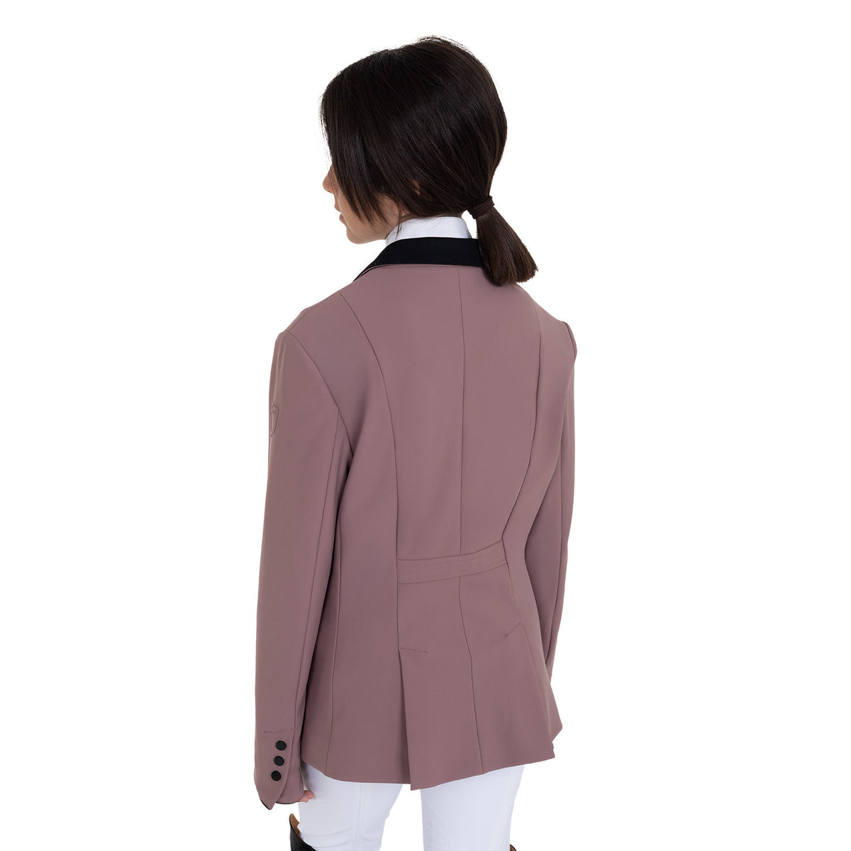Equestro Kids' unisex competition jacket with zip and buttons