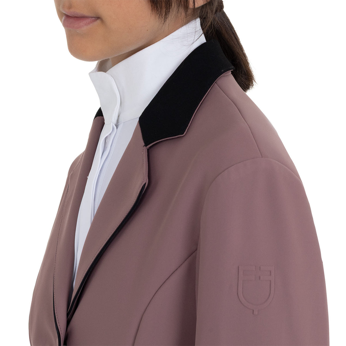 Equestro Kids' unisex competition jacket with zip and buttons