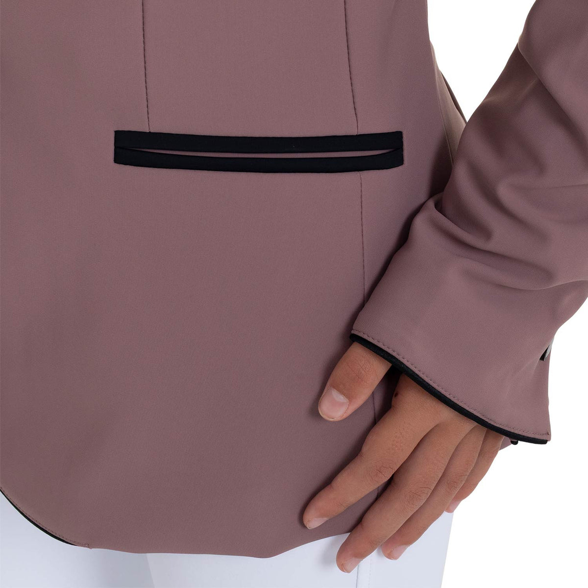 Equestro Kids' unisex competition jacket with zip and buttons