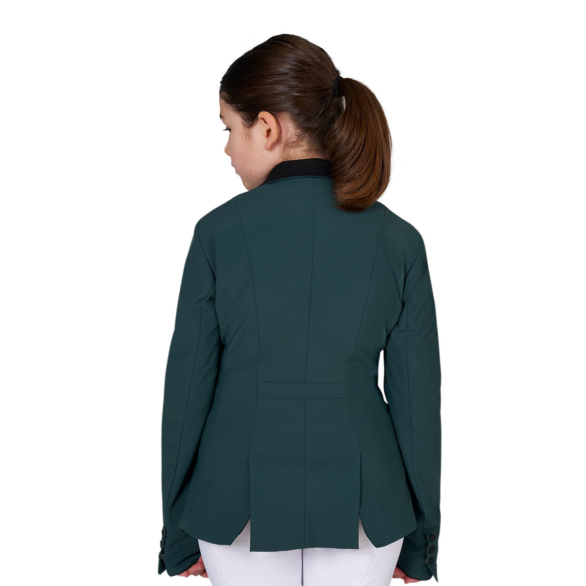 Equestro Kids' unisex competition jacket with zip and buttons