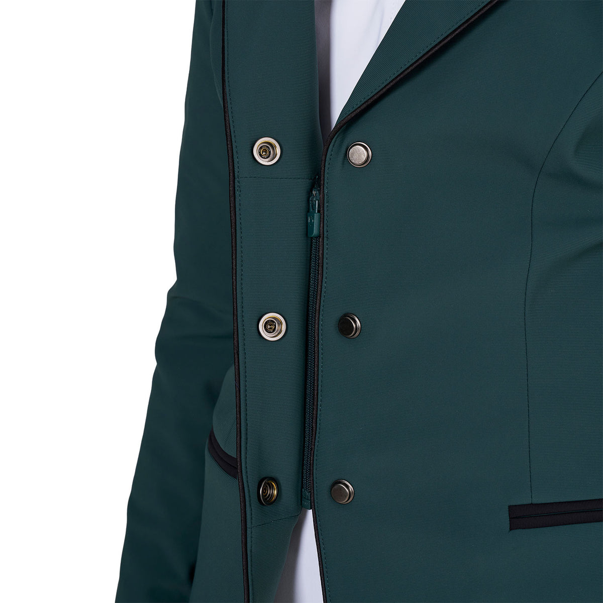 Equestro Kids' unisex competition jacket with zip and buttons