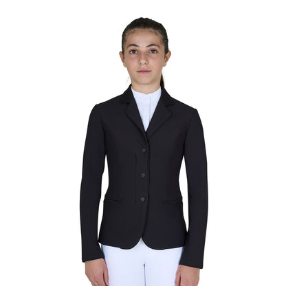 Equestro Kids' unisex competition jacket with zip and buttons