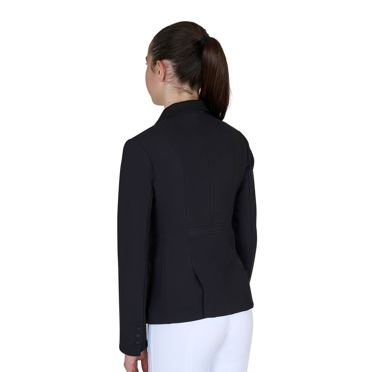 Equestro Kids' unisex competition jacket with zip and buttons