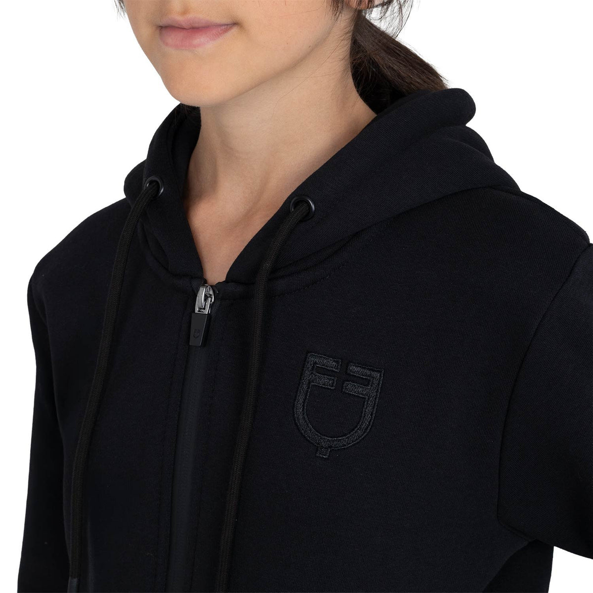 Equestro Kids' unisex hoodie with front zip