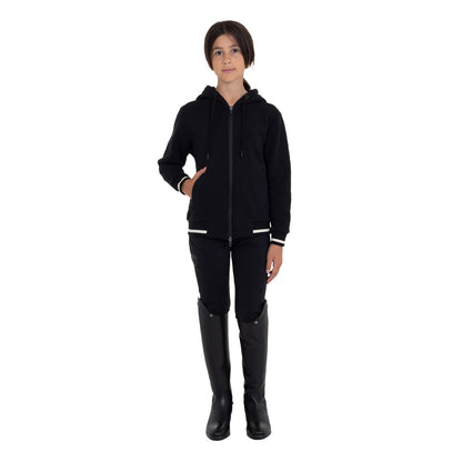 Equestro Kids' unisex hoodie with front zip
