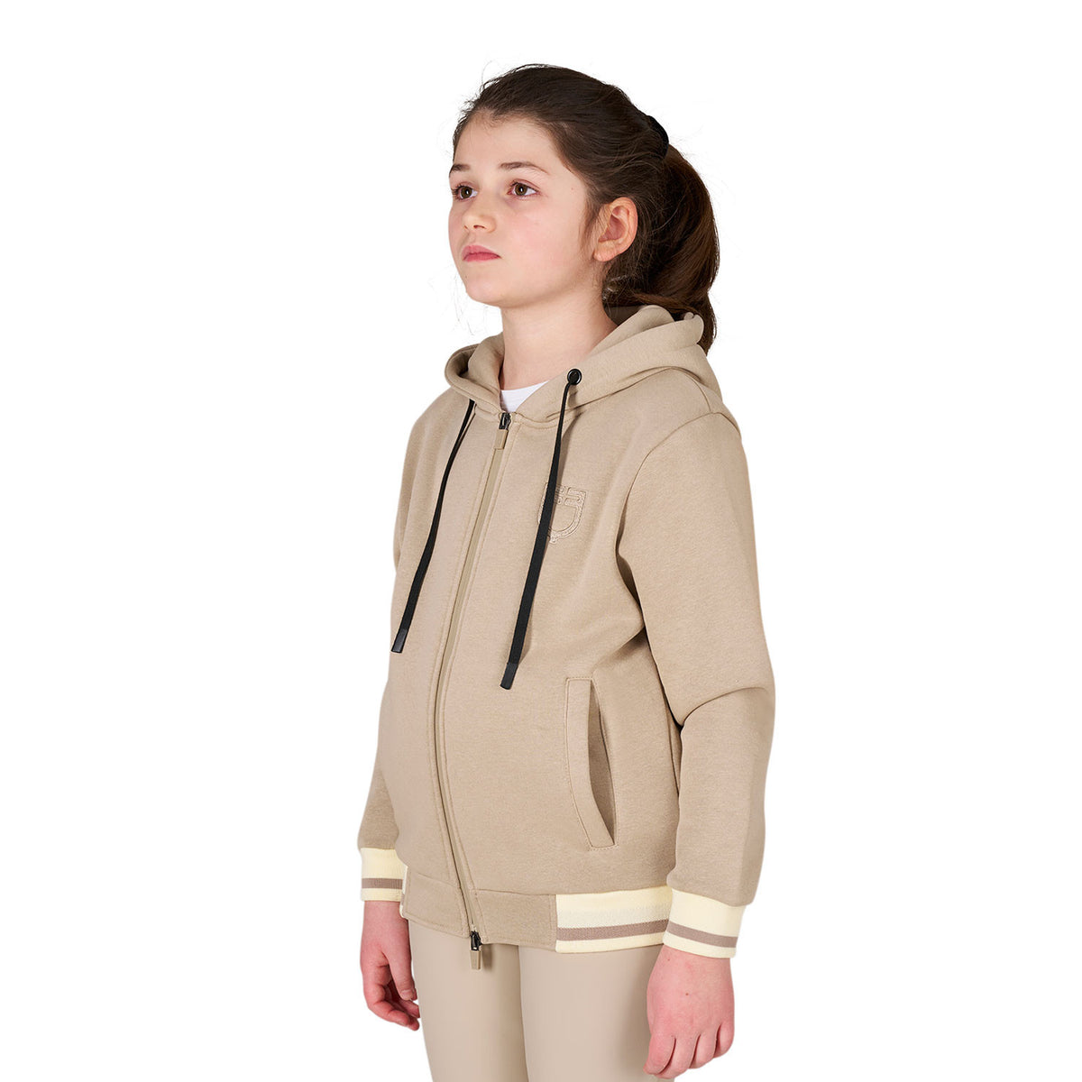 Equestro Kids' unisex hoodie with front zip