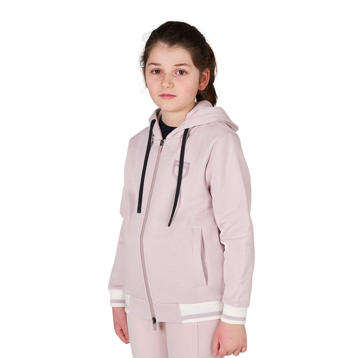 Equestro Kids' unisex hoodie with front zip