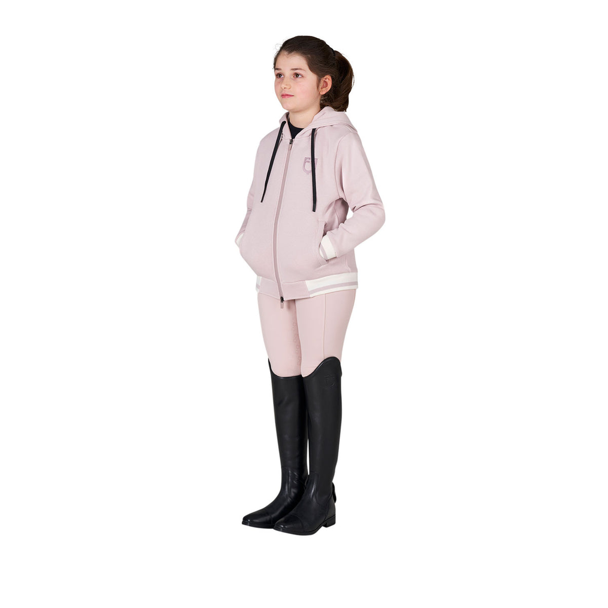 Equestro Kids' unisex hoodie with front zip