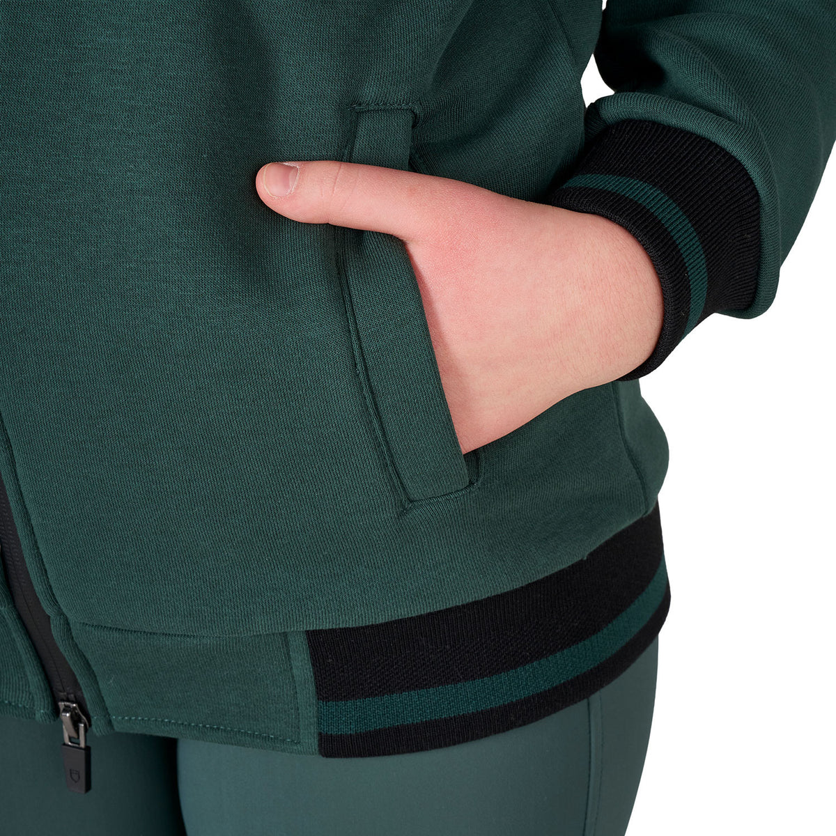 Equestro Kids' unisex hoodie with front zip