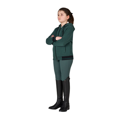 Equestro Kids' unisex hoodie with front zip