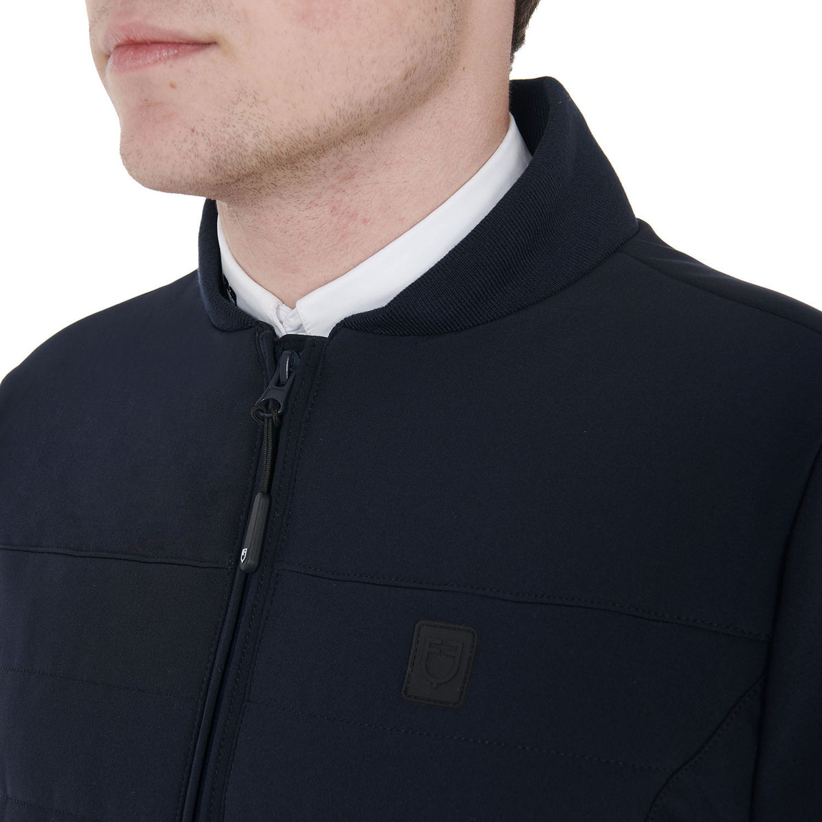Equestro Men's jacket in perforated technical fabric