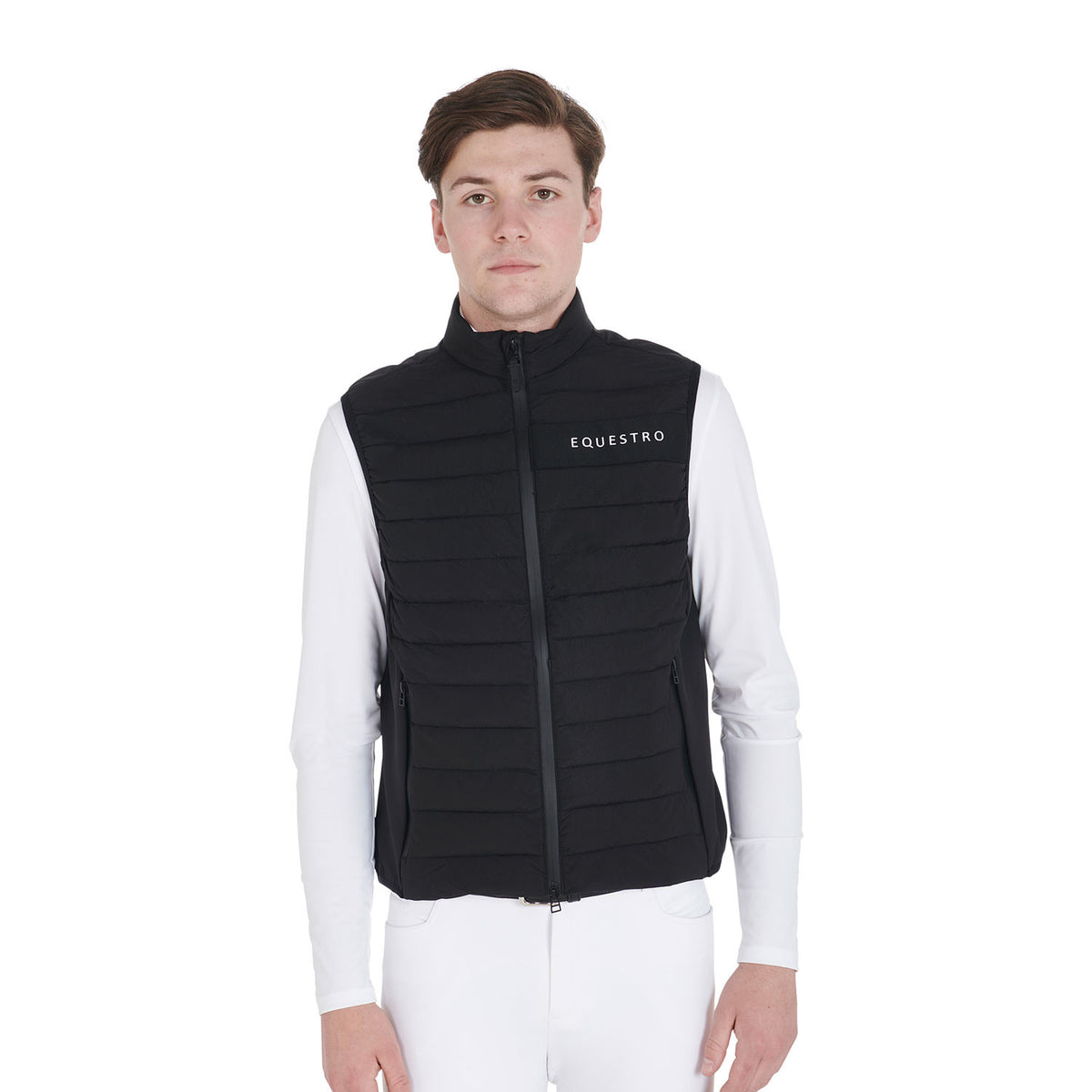 Equestro Men's vest in windproof technical fabric