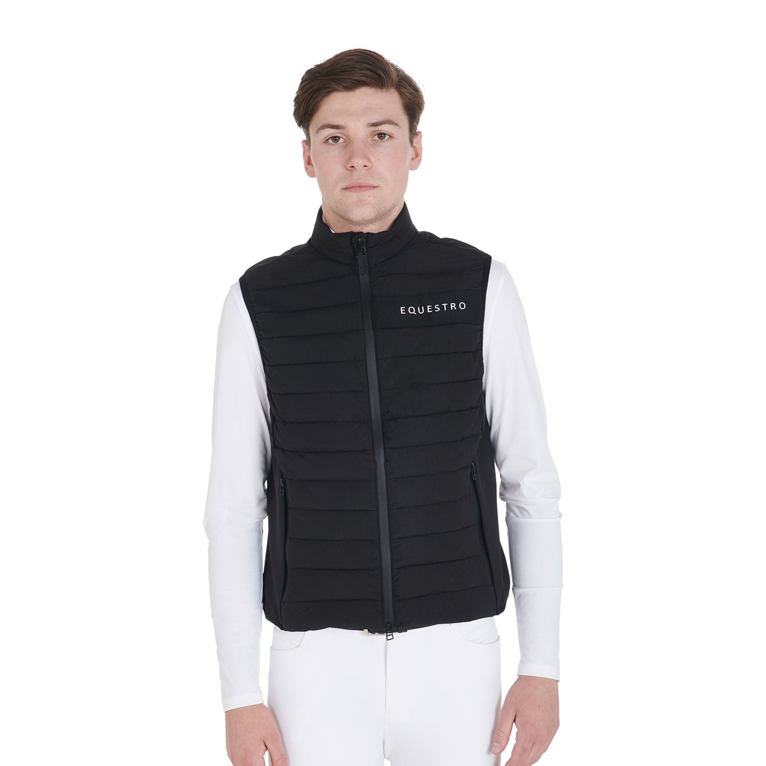 Equestro Men's vest in windproof technical fabric