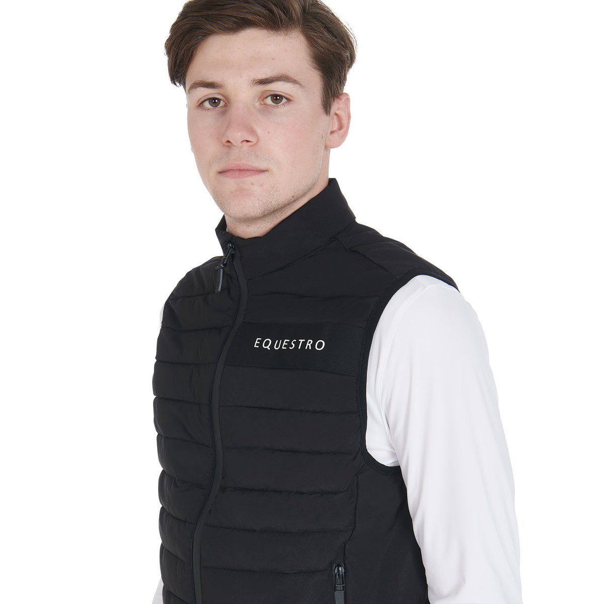 Equestro Men's vest in windproof technical fabric