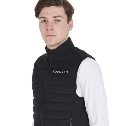 Equestro Men's vest in windproof technical fabric
