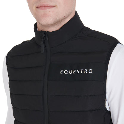 Equestro Men's vest in windproof technical fabric
