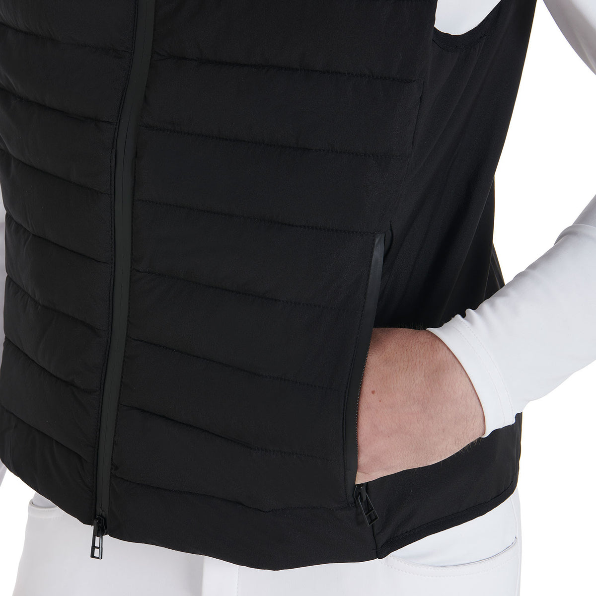 Equestro Men's vest in windproof technical fabric