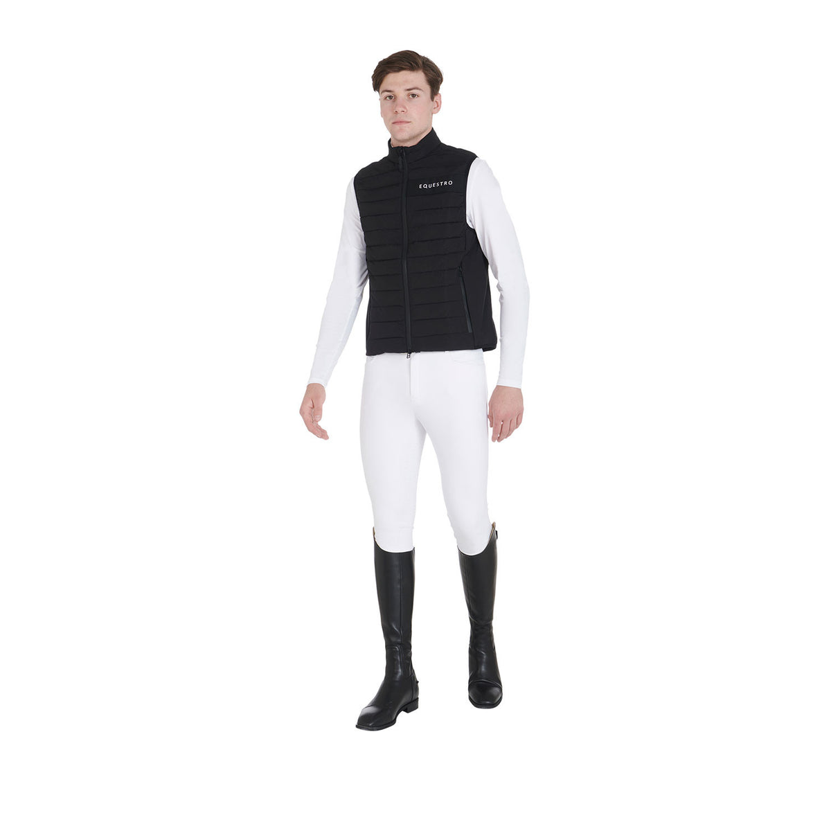 Equestro Men's vest in windproof technical fabric