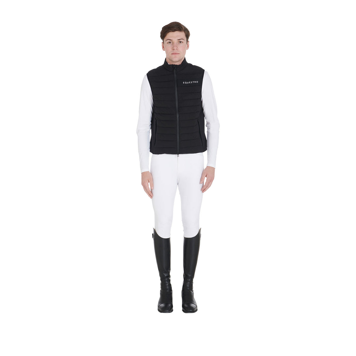 Equestro Men's vest in windproof technical fabric