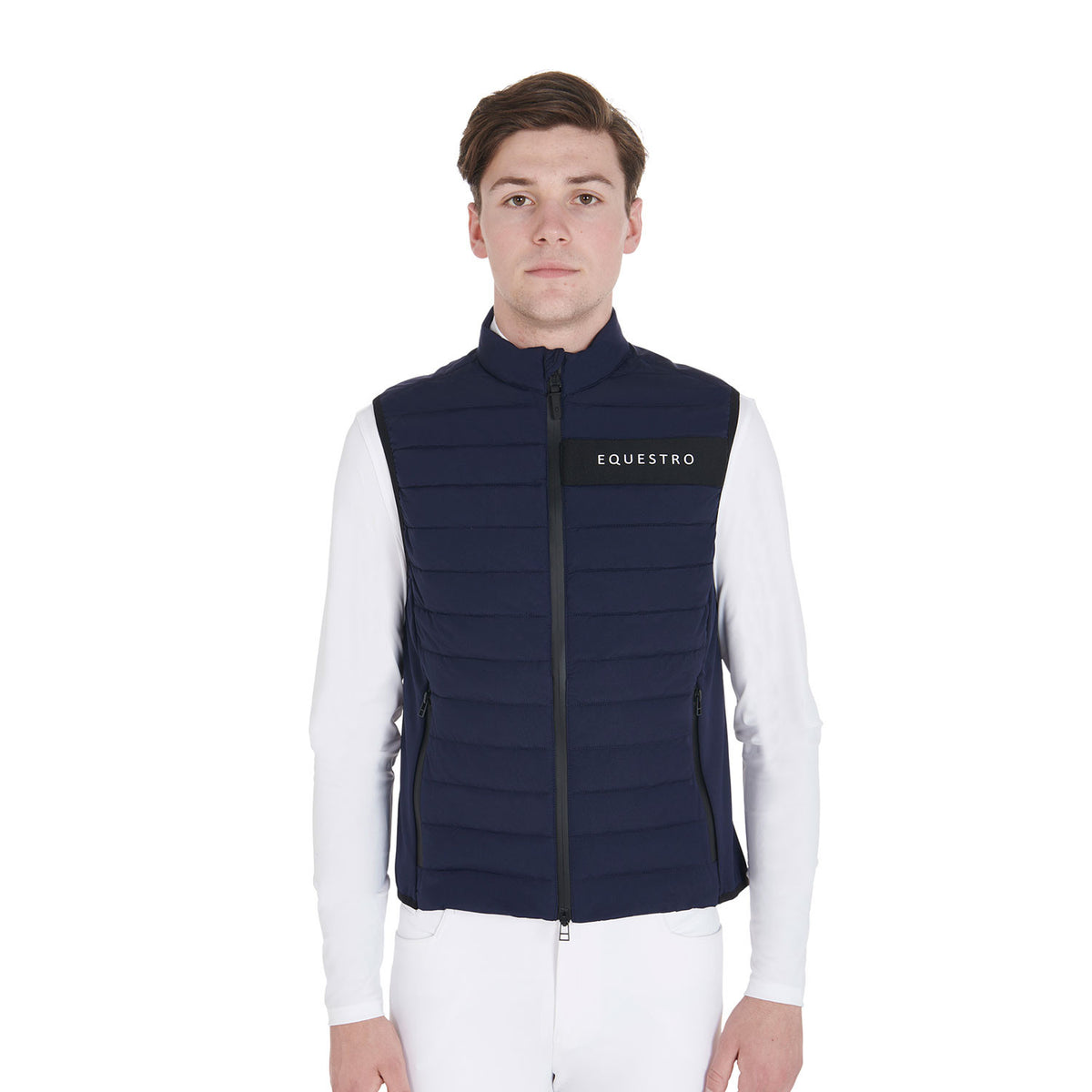 Equestro Men's vest in windproof technical fabric