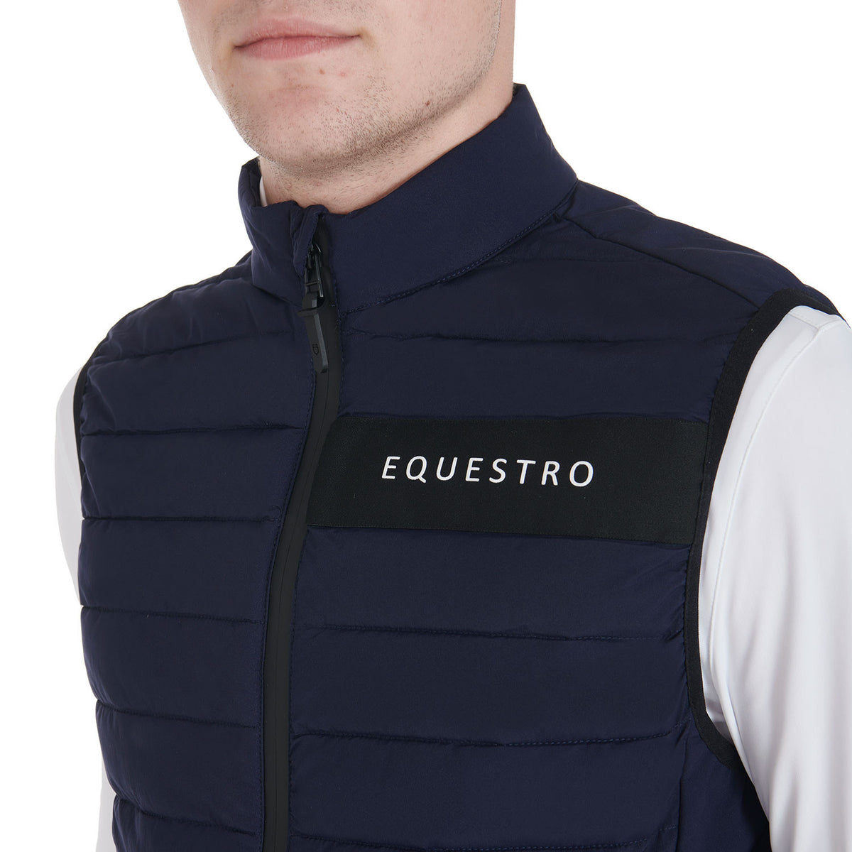 Equestro Men's vest in windproof technical fabric