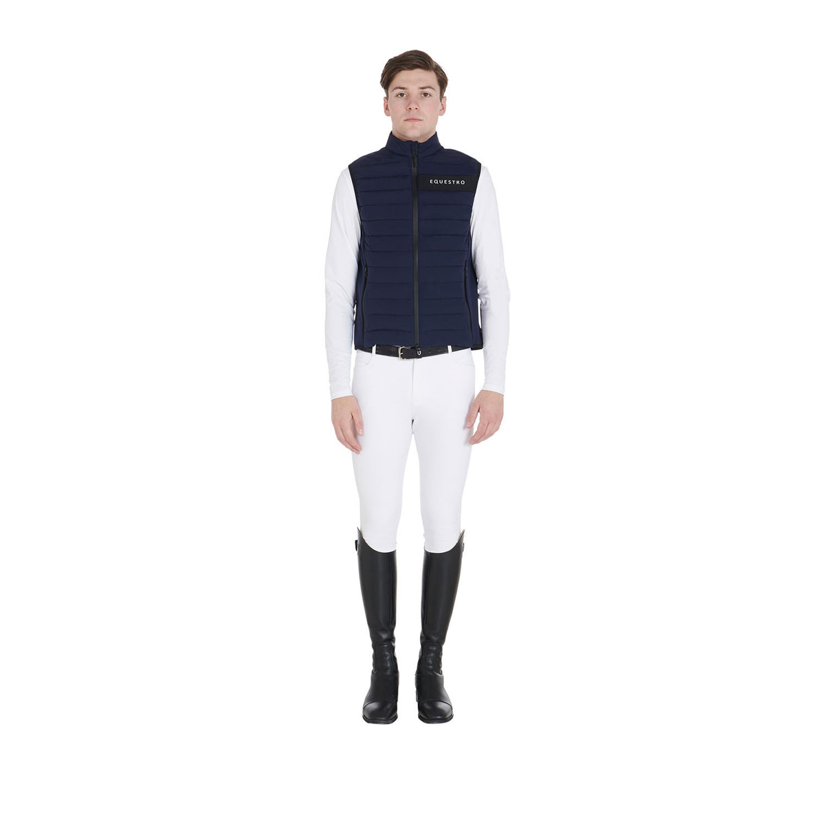 Equestro Men's vest in windproof technical fabric