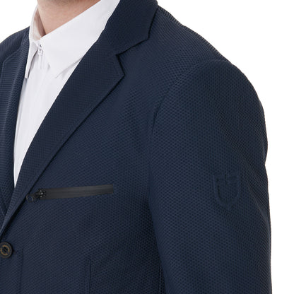 Equestro Men's competition jacket three buttons perforated fabric