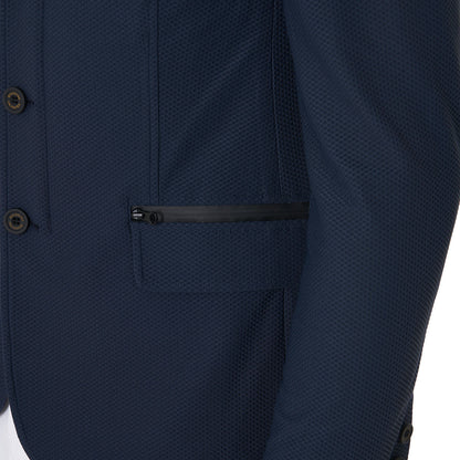 Equestro Men's competition jacket three buttons perforated fabric