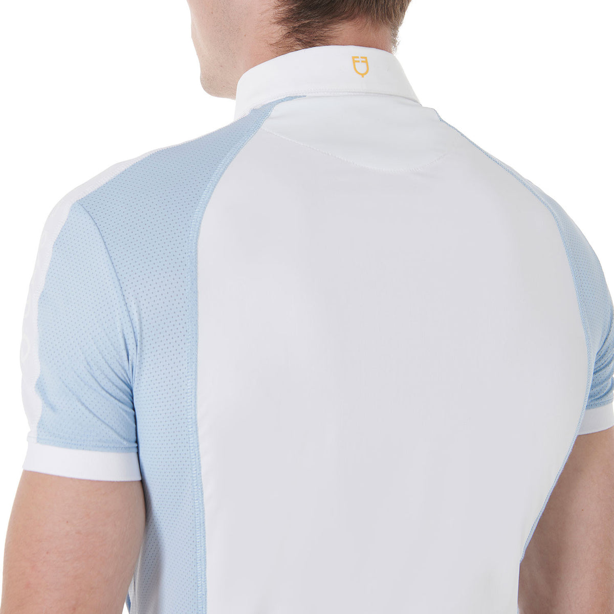 Equestro Men's slim fit competition polo shirt four buttons