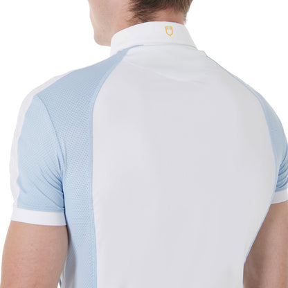Equestro Men's slim fit competition polo shirt four buttons
