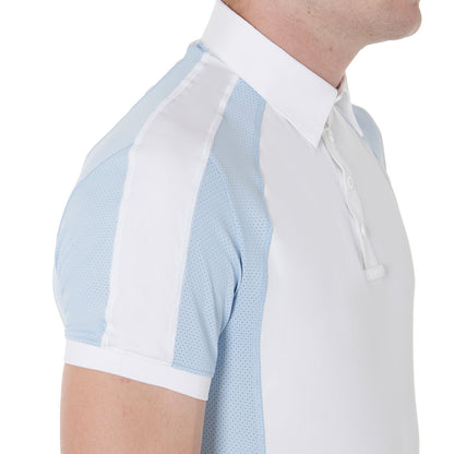 Equestro Men's slim fit competition polo shirt four buttons