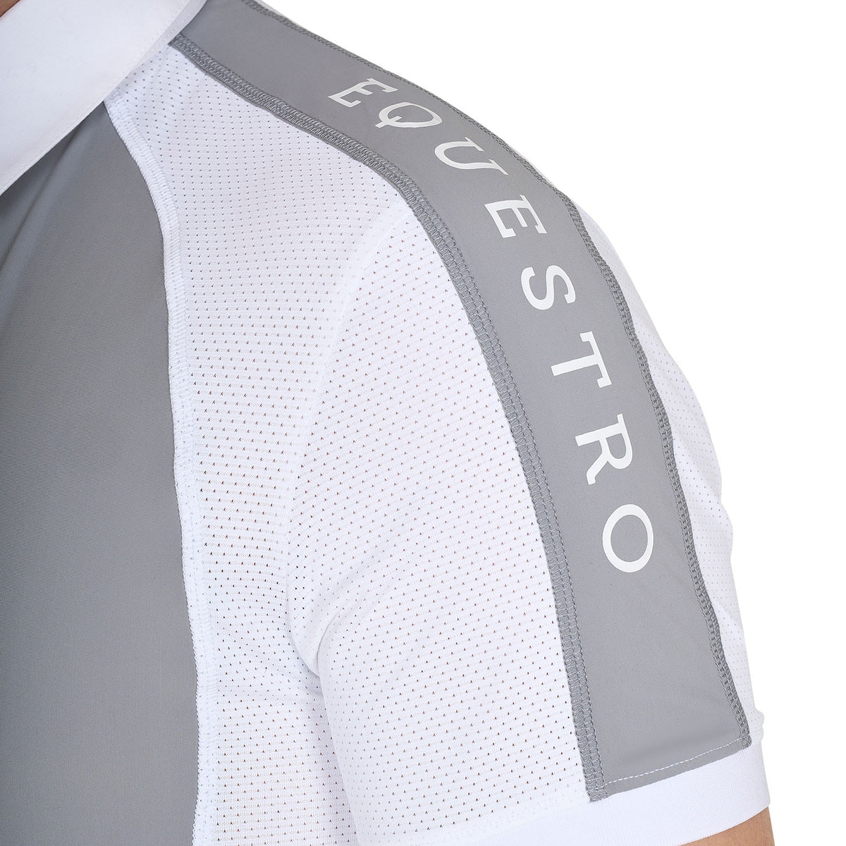 Equestro Men's slim fit competition polo shirt four buttons