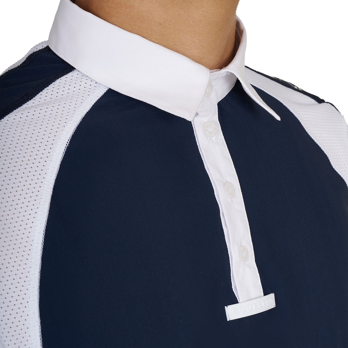Equestro Men's slim fit competition polo shirt four buttons