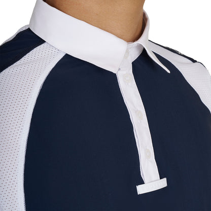 Equestro Men's slim fit competition polo shirt four buttons