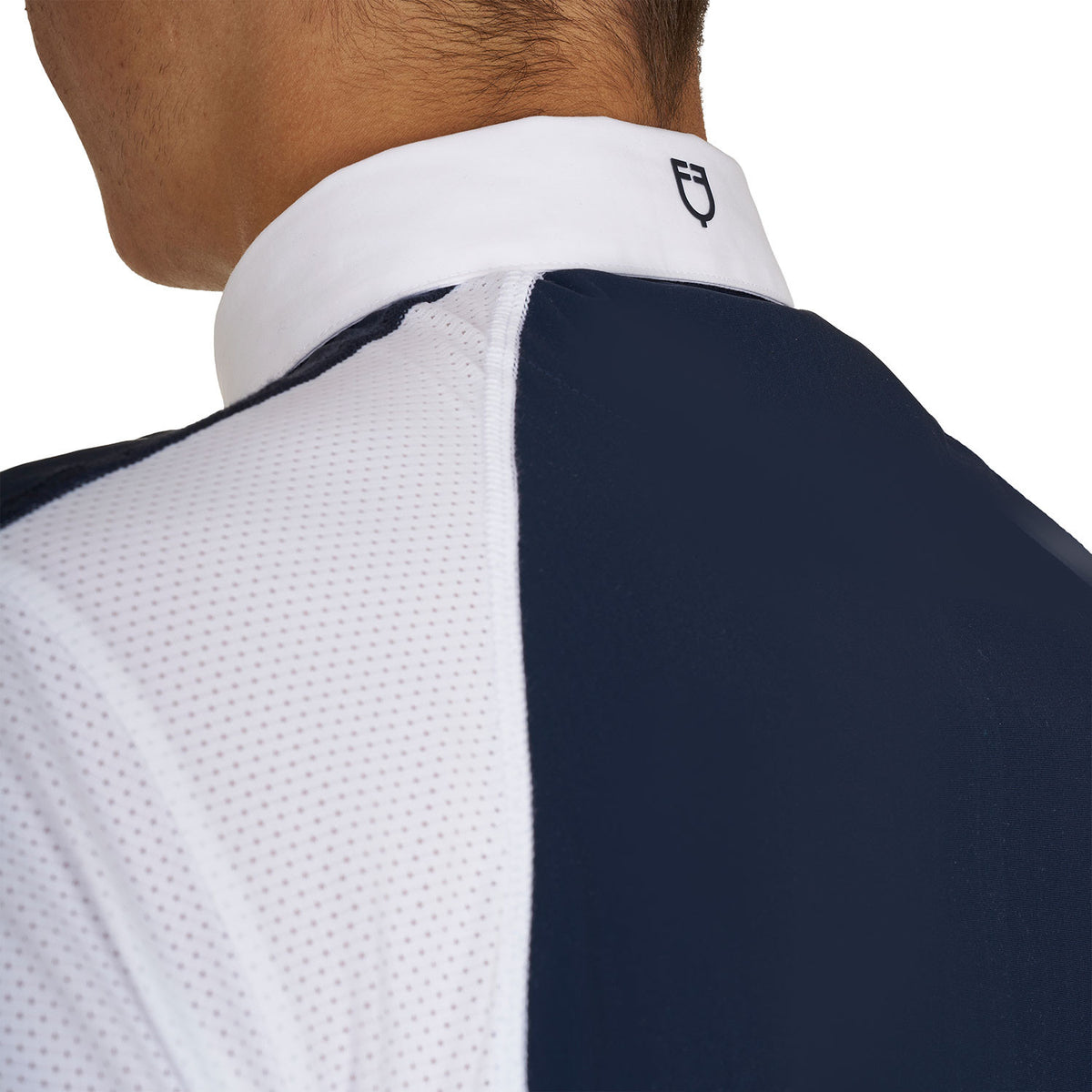 Equestro Men's slim fit competition polo shirt four buttons