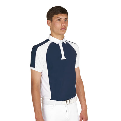 Equestro Men's slim fit competition polo shirt four buttons