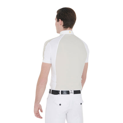 Equestro Men's slim fit competition polo shirt four buttons