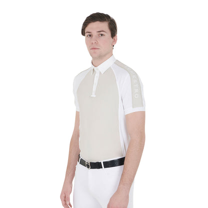 Equestro Men's slim fit competition polo shirt four buttons