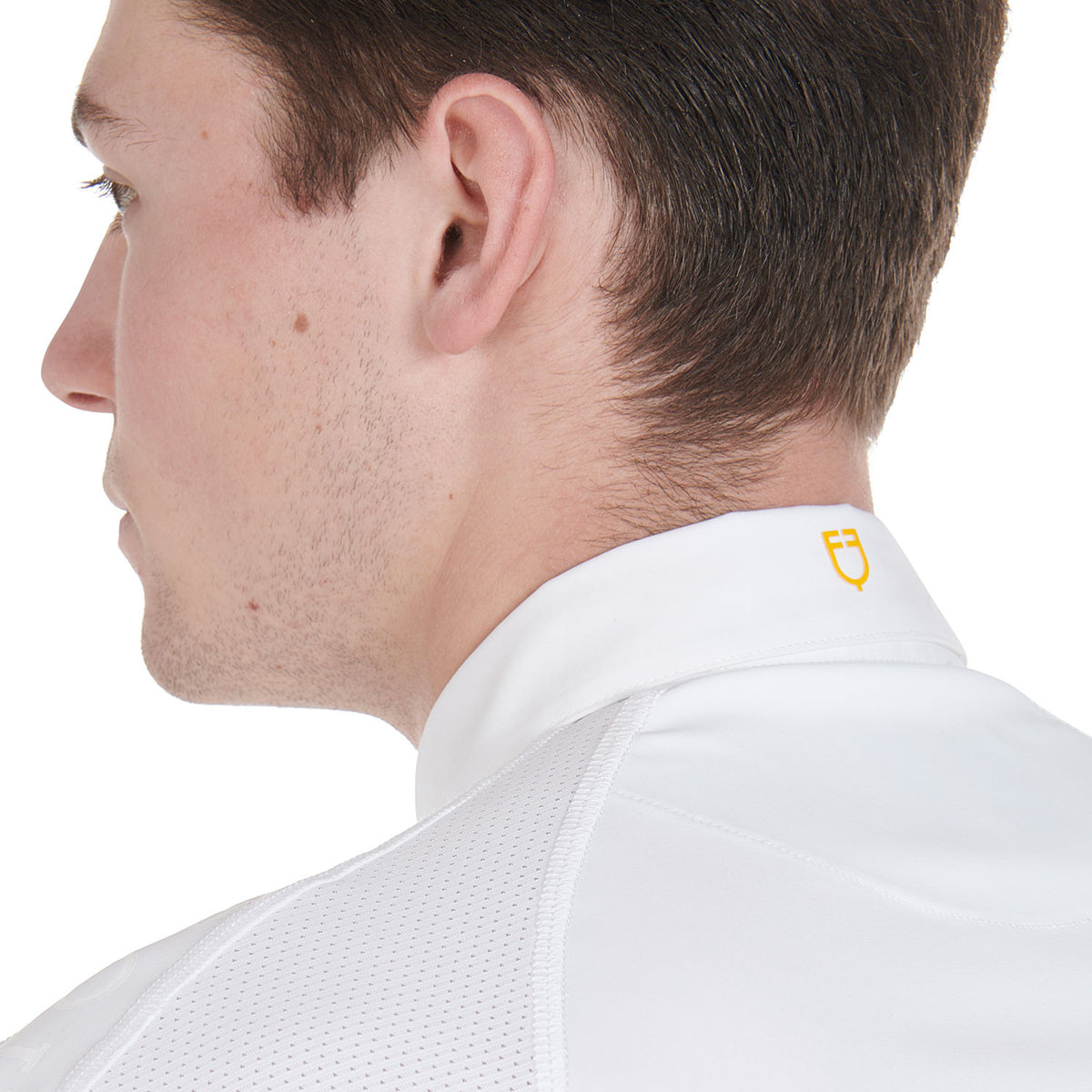 Equestro Men's slim fit competition polo shirt four buttons