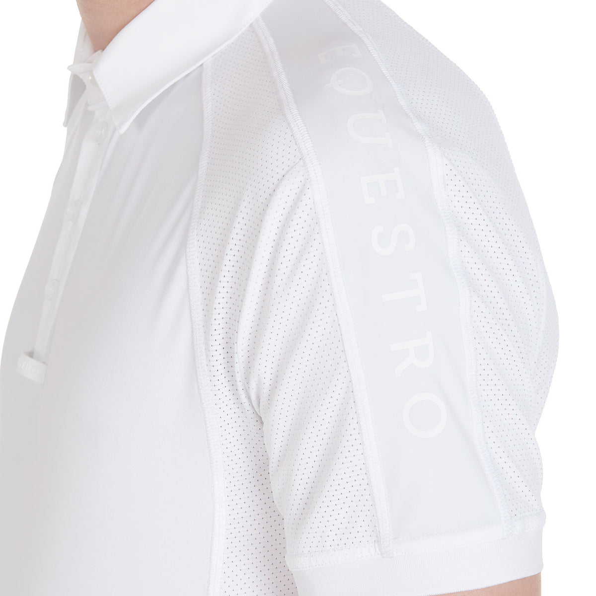 Equestro Men's slim fit competition polo shirt four buttons