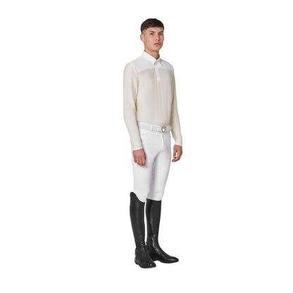 Equestro Men's long-sleeved competition polo shirt