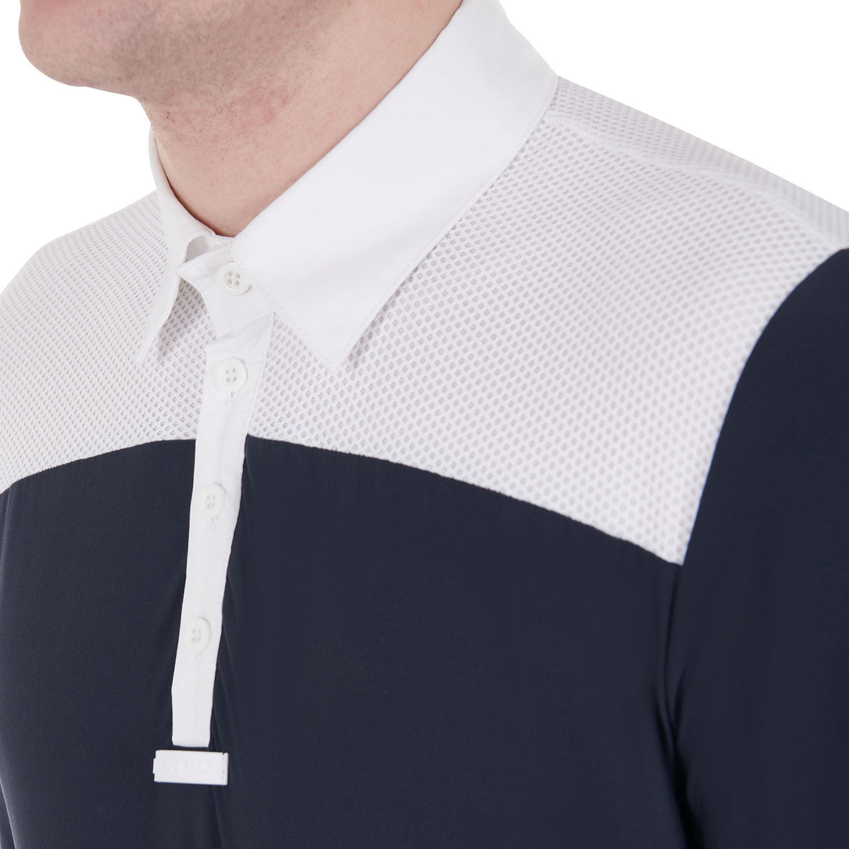 Equestro Men's long-sleeved competition polo shirt