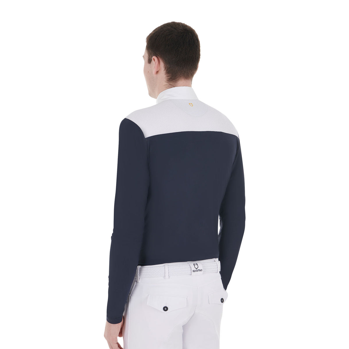 Equestro Men's long-sleeved competition polo shirt